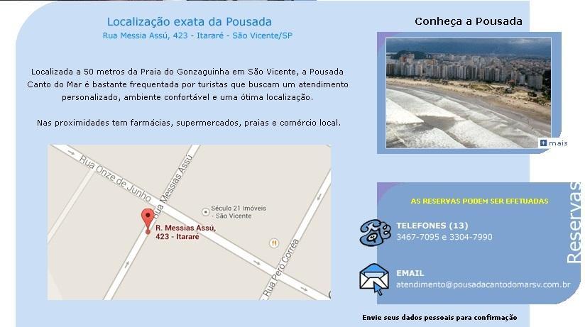 Pousada Canto Do Mar São Vicente Extérieur photo